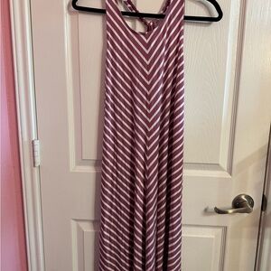 GAP Purple and Cream Striped Dress